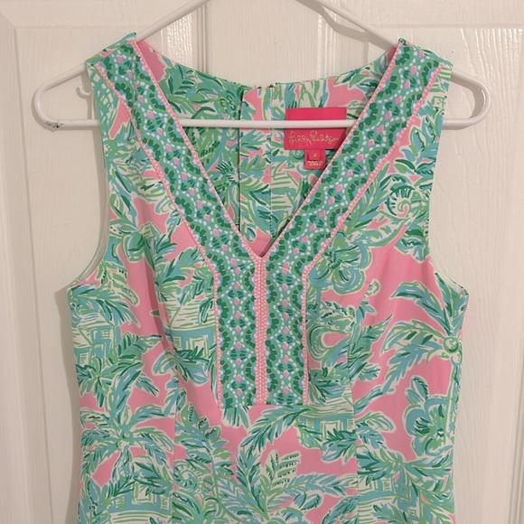 Lilly Pulitzer Vivian Stretch Shift in Mandevilla Baby New Size 4 - Picture 4 of 11